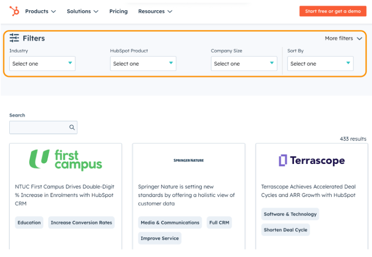 HubSpot case studies