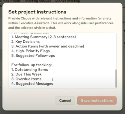 Setting Up Your Claude Executive Assistant: Define follow-up tracking