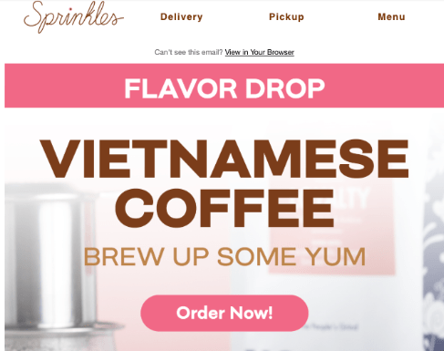 Sprinkles Cupcakes inclusive email marketing