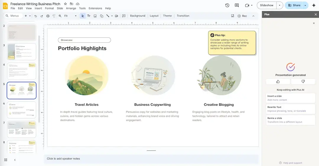 plus.ai best ai powerpoint generator