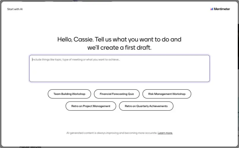 ai menti builder, ai presentation maker