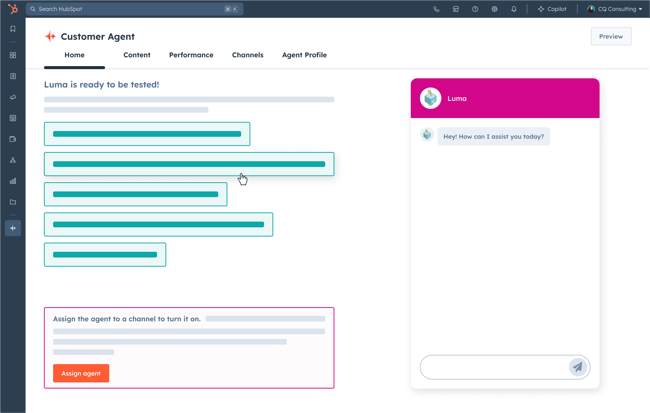 ai agent example hubspot