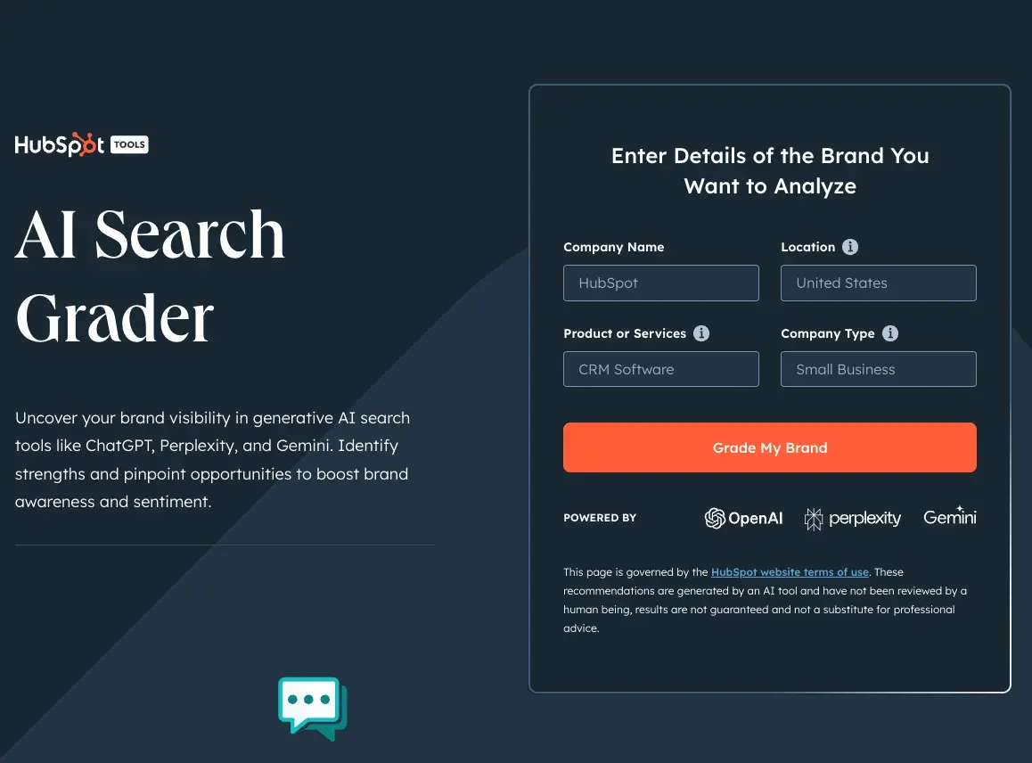 demand gen examples, hubspot’s ai search grader
