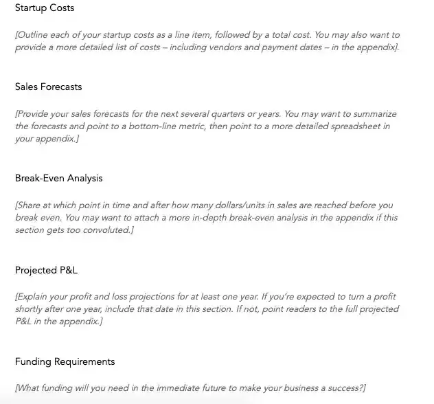 legal and financial considerations, ecommerce business plan template