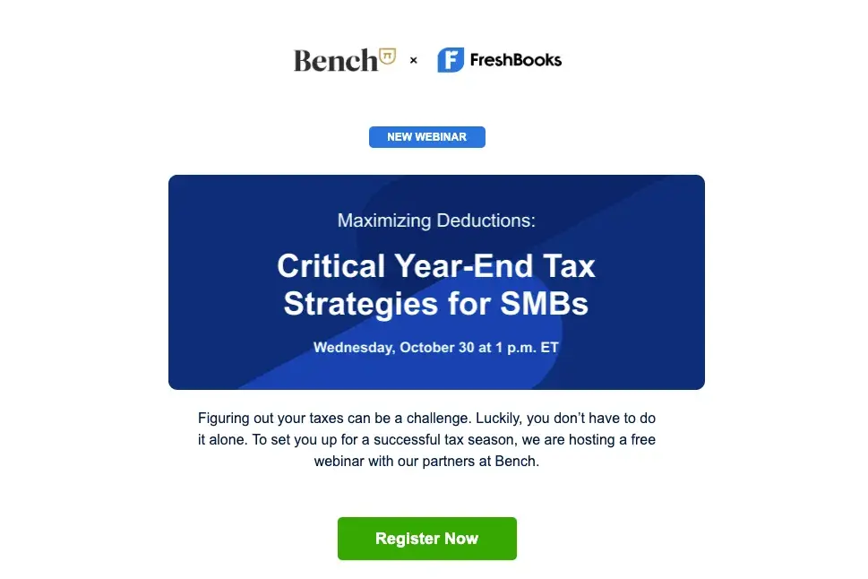 bench and freshbooks entrepreneurial marketing