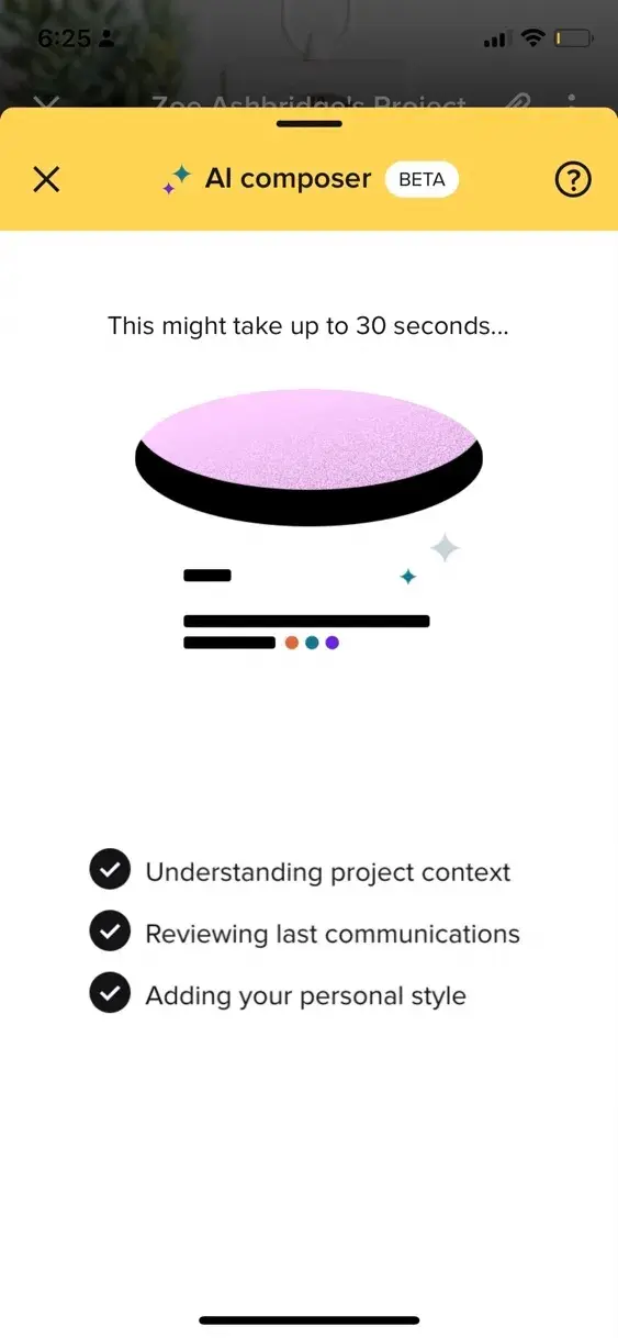 the screen, as the generative ai, generates content.