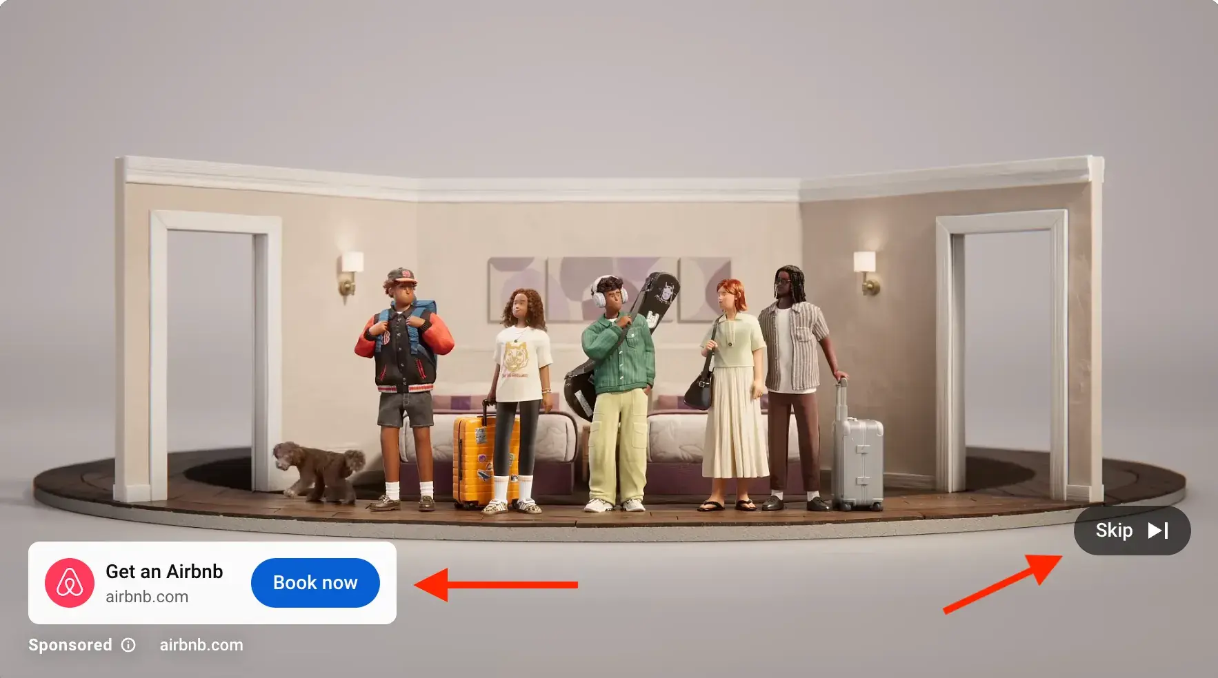 in-stream video ad by airbnb