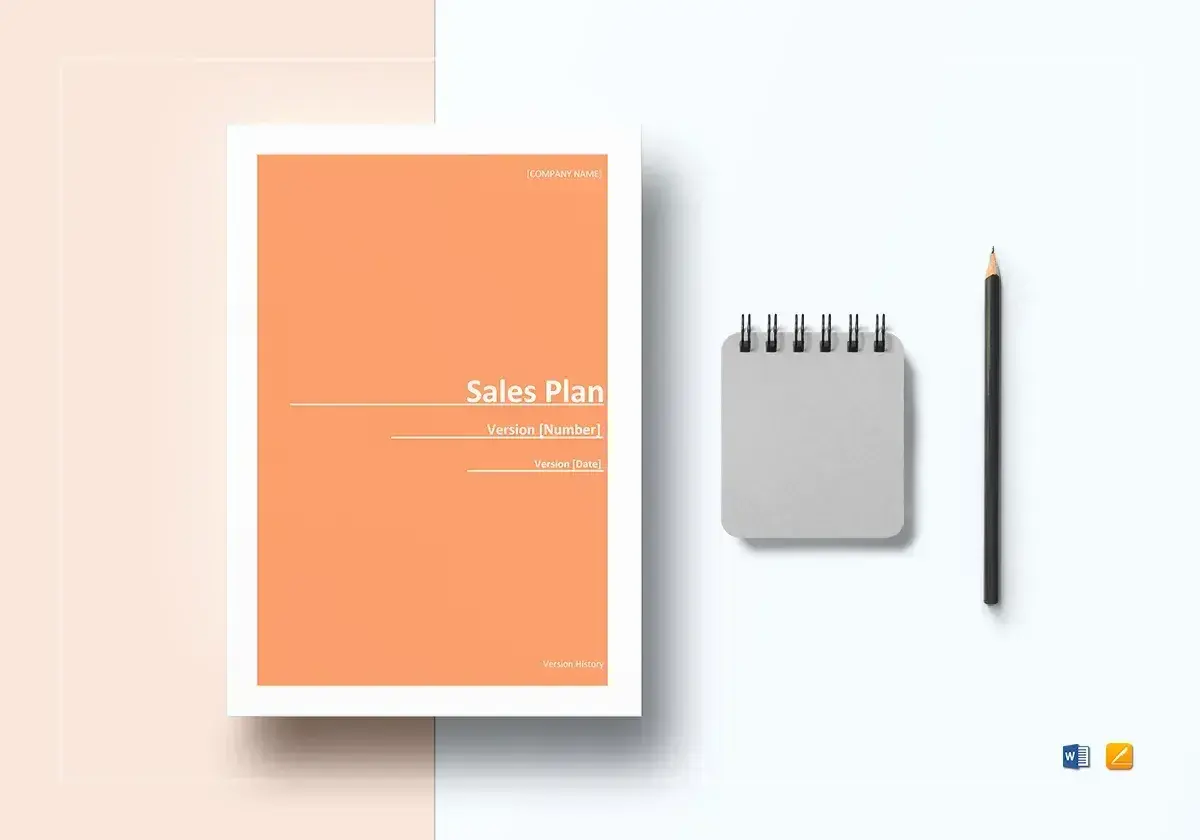 a screenshot of hubspot’s sample sales plan template