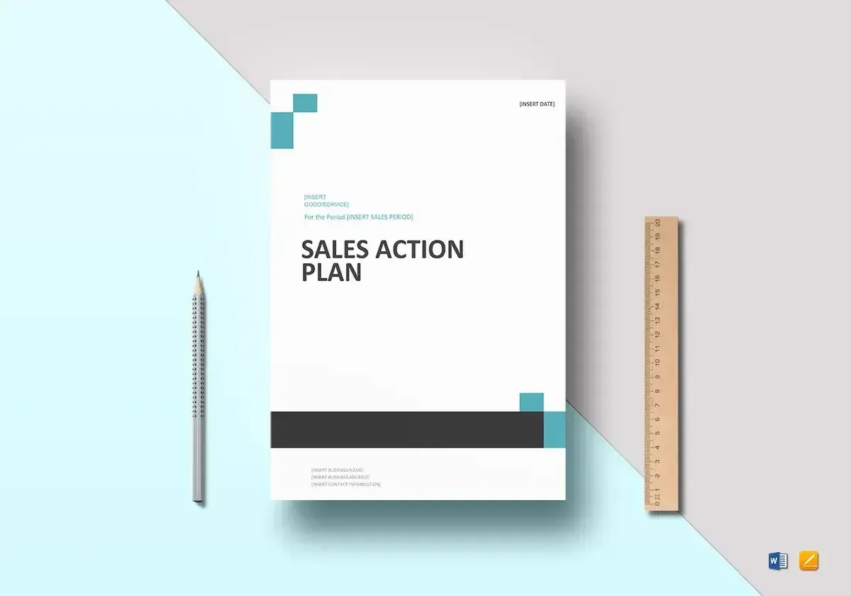 a screenshot of a page from BestTemplate’s Sales Action Plan template