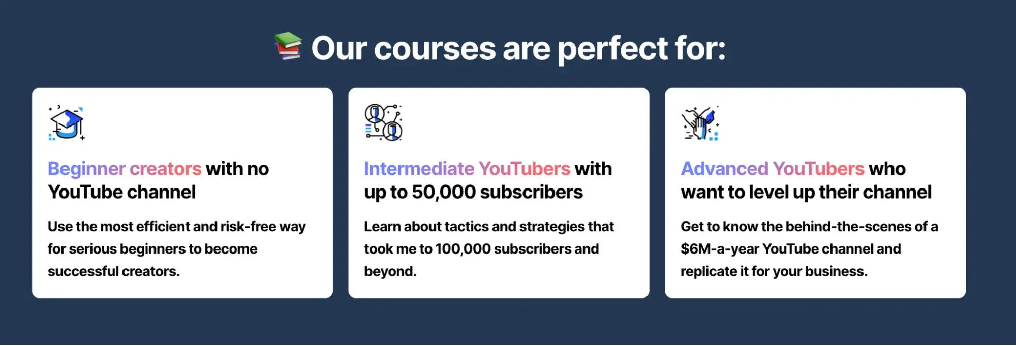 how to sell an online course; sales page example from ali abdaal’s part-time youtuber academy