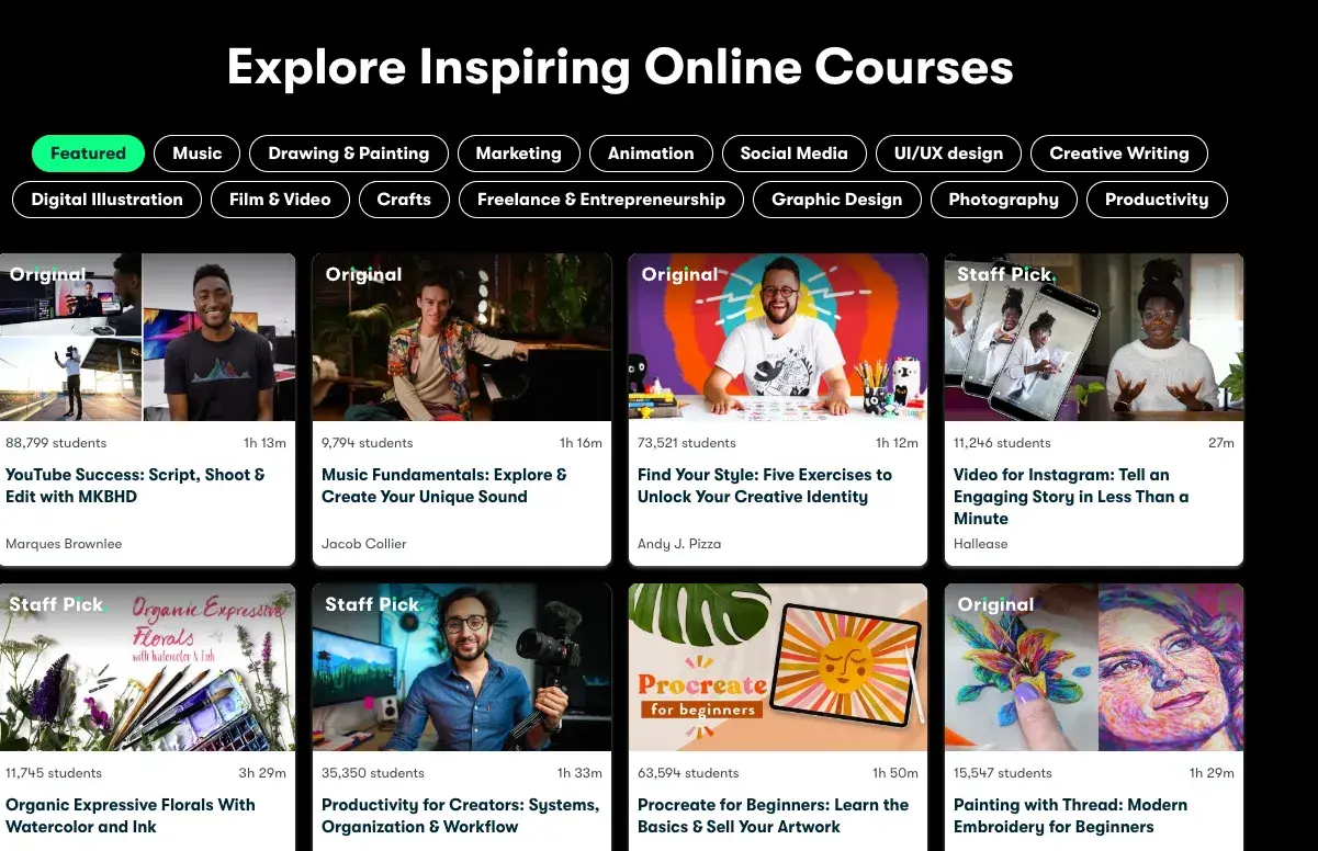 how to sell online courses: online course platforms, skillshare