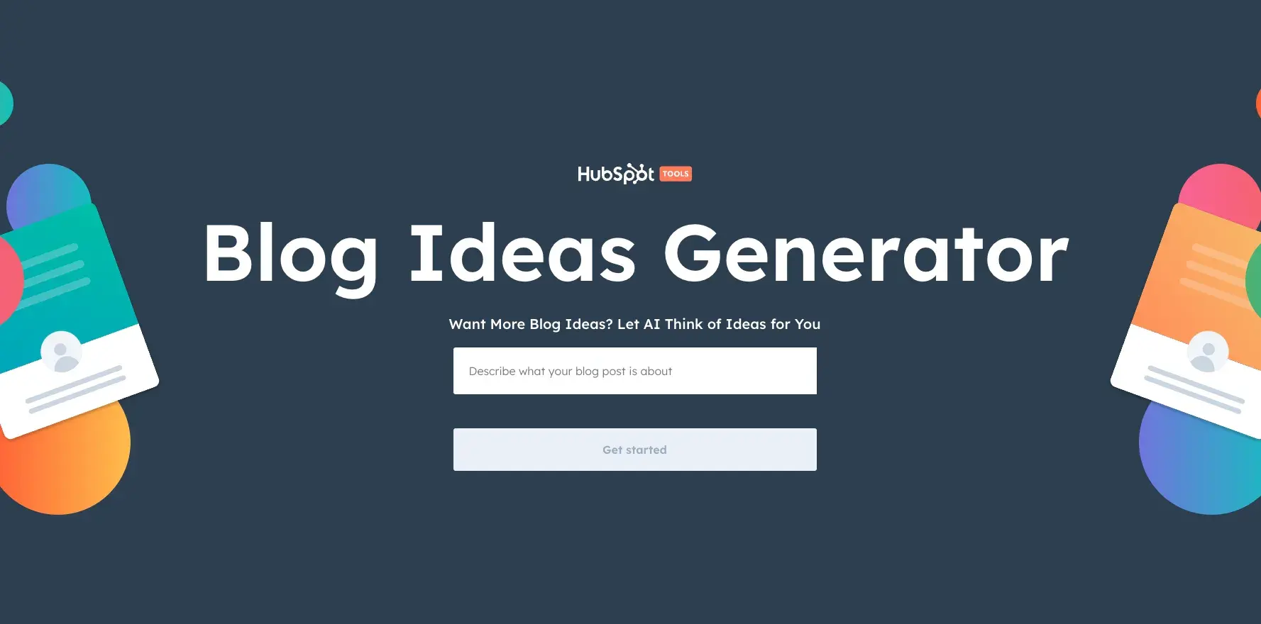 hubspot idea generator tool