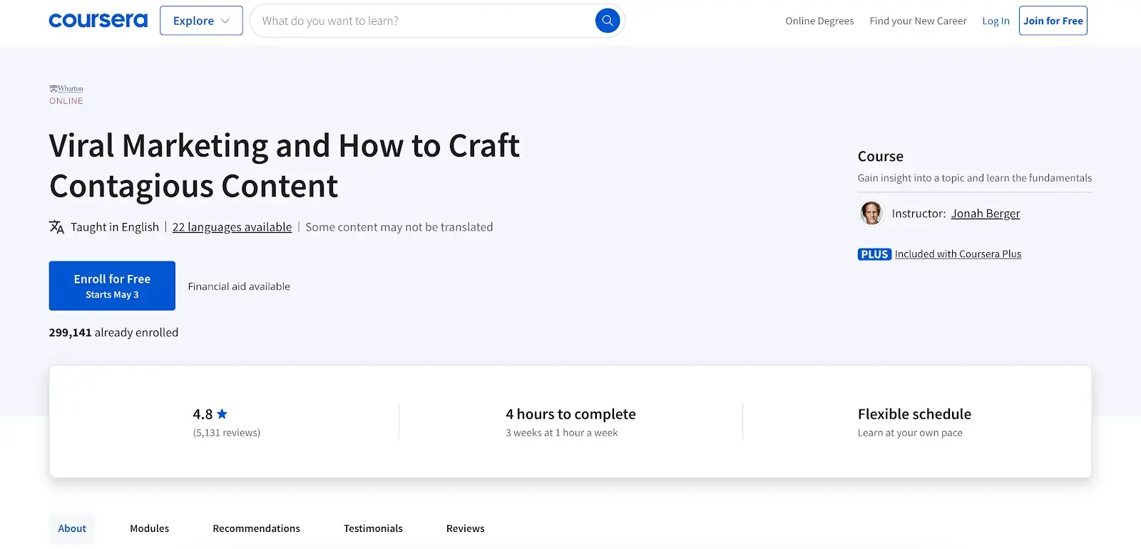 best social media marketing courses, viral marketing and how to craft contagious content by the university of pennsylvania