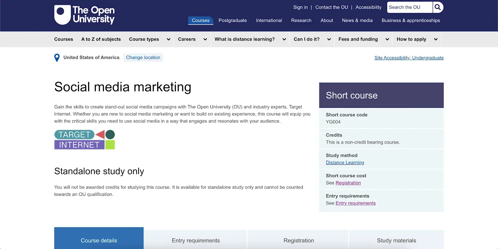 best social media marketing courses, social media marketing by the open university