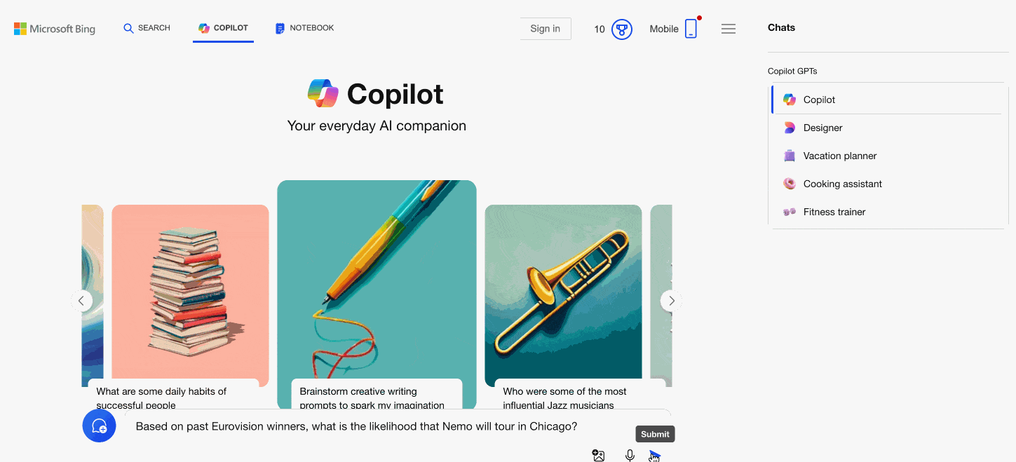 microsoft bing copilot