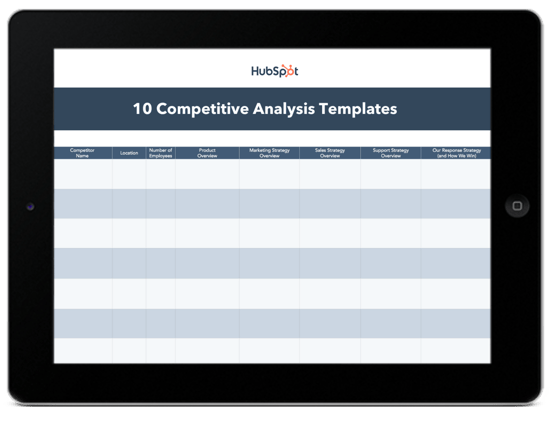 HubSpot's free competitive analysis templates