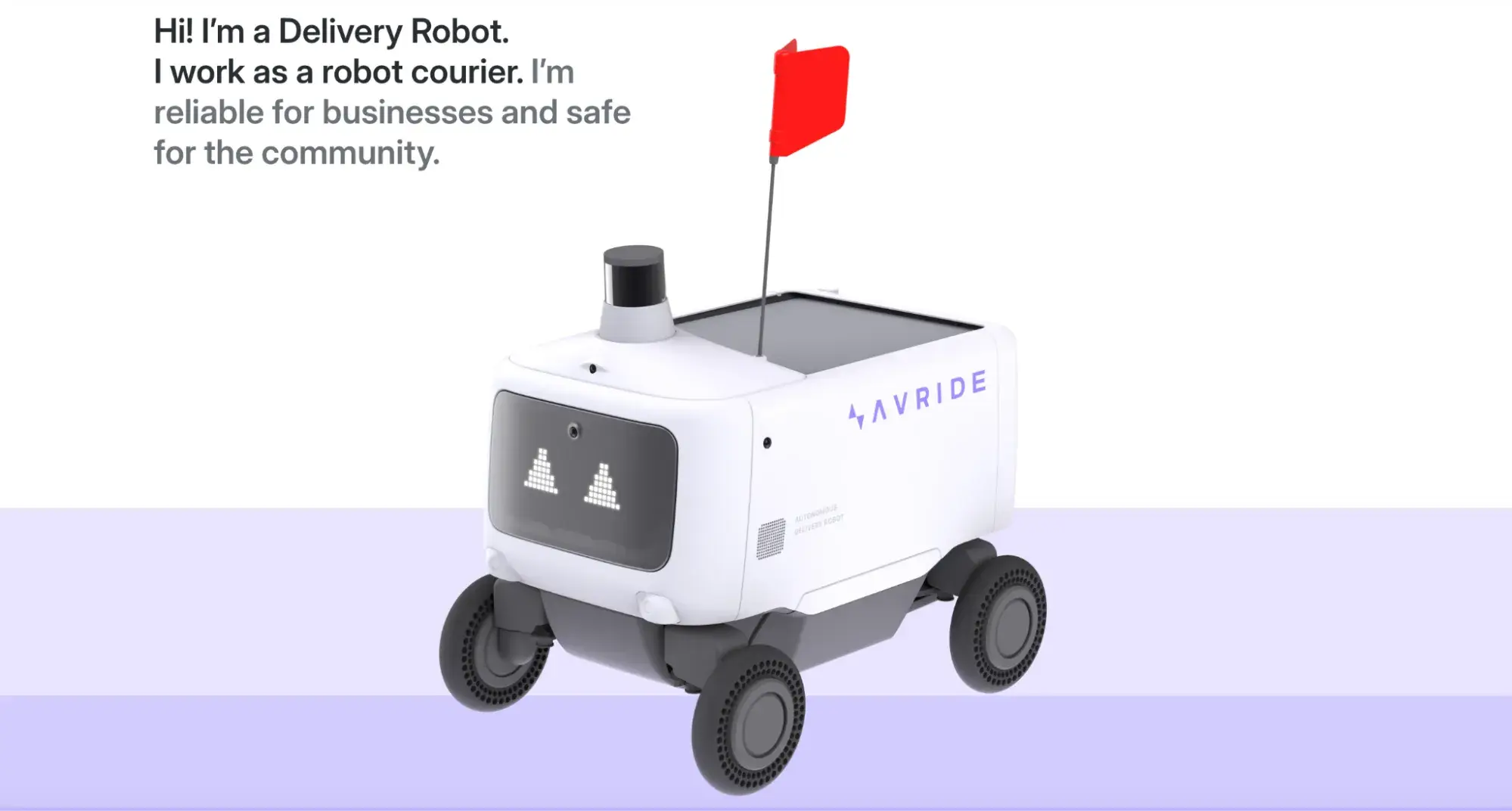 autonomous agent examples, avride delivery robot