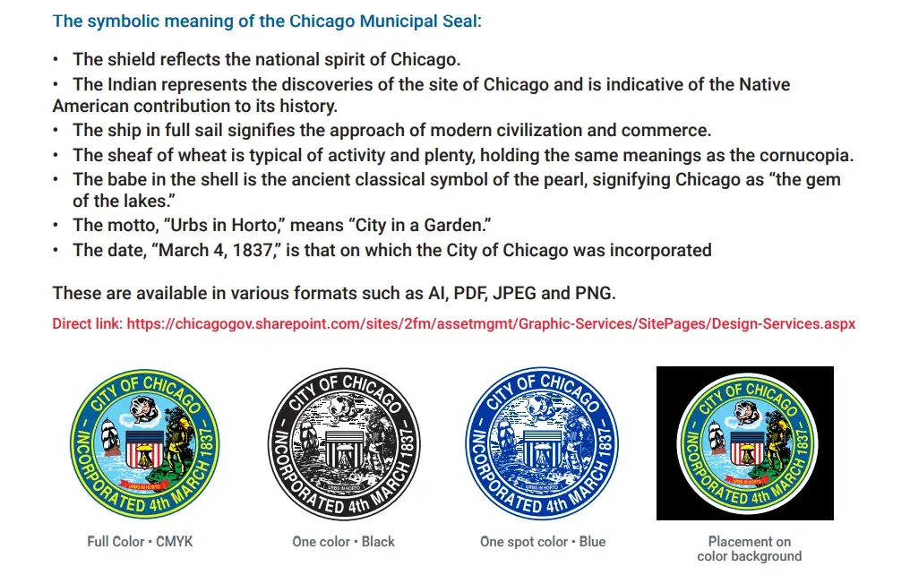brand guide examples - chicago municipal seal