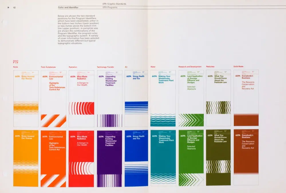 color palette of epa style guide