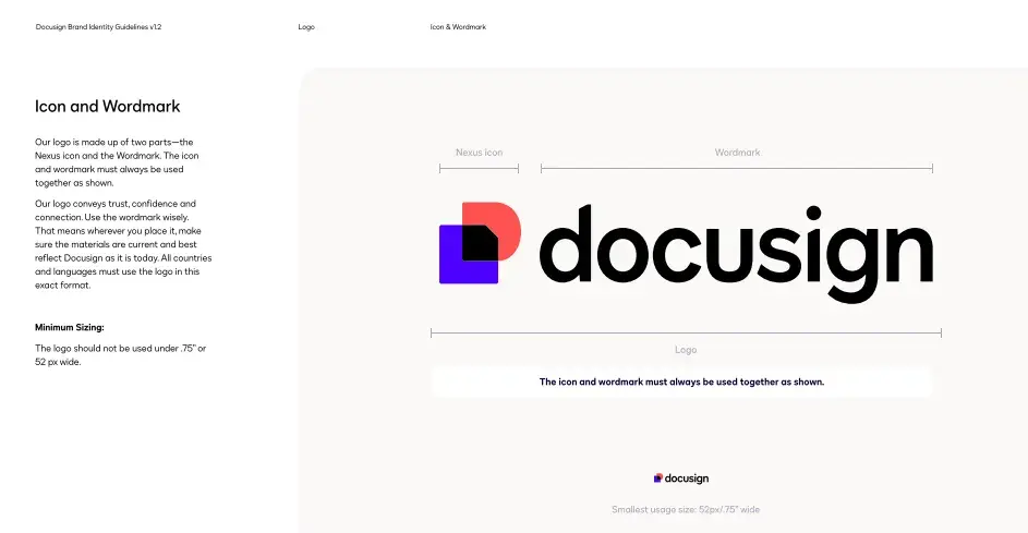 docusign brand style guide example