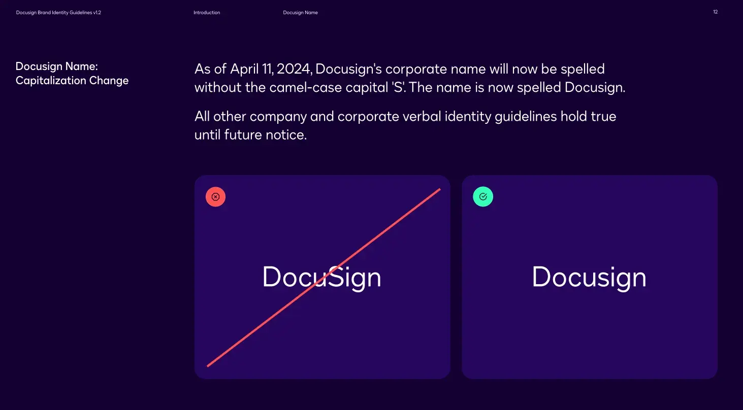 docusign brand guide examples