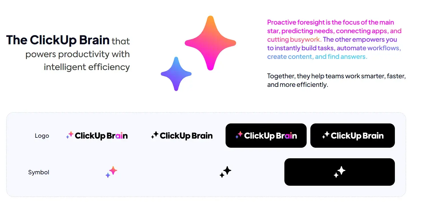 clickup brand style guide examples