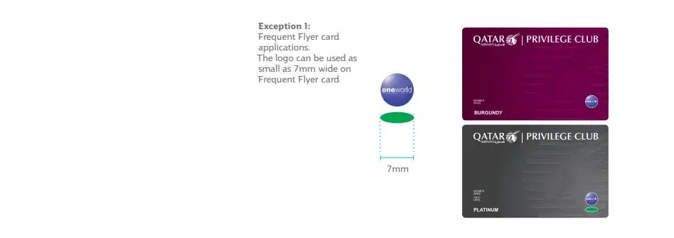 brand style guide examples: qatar airways specifying logo size