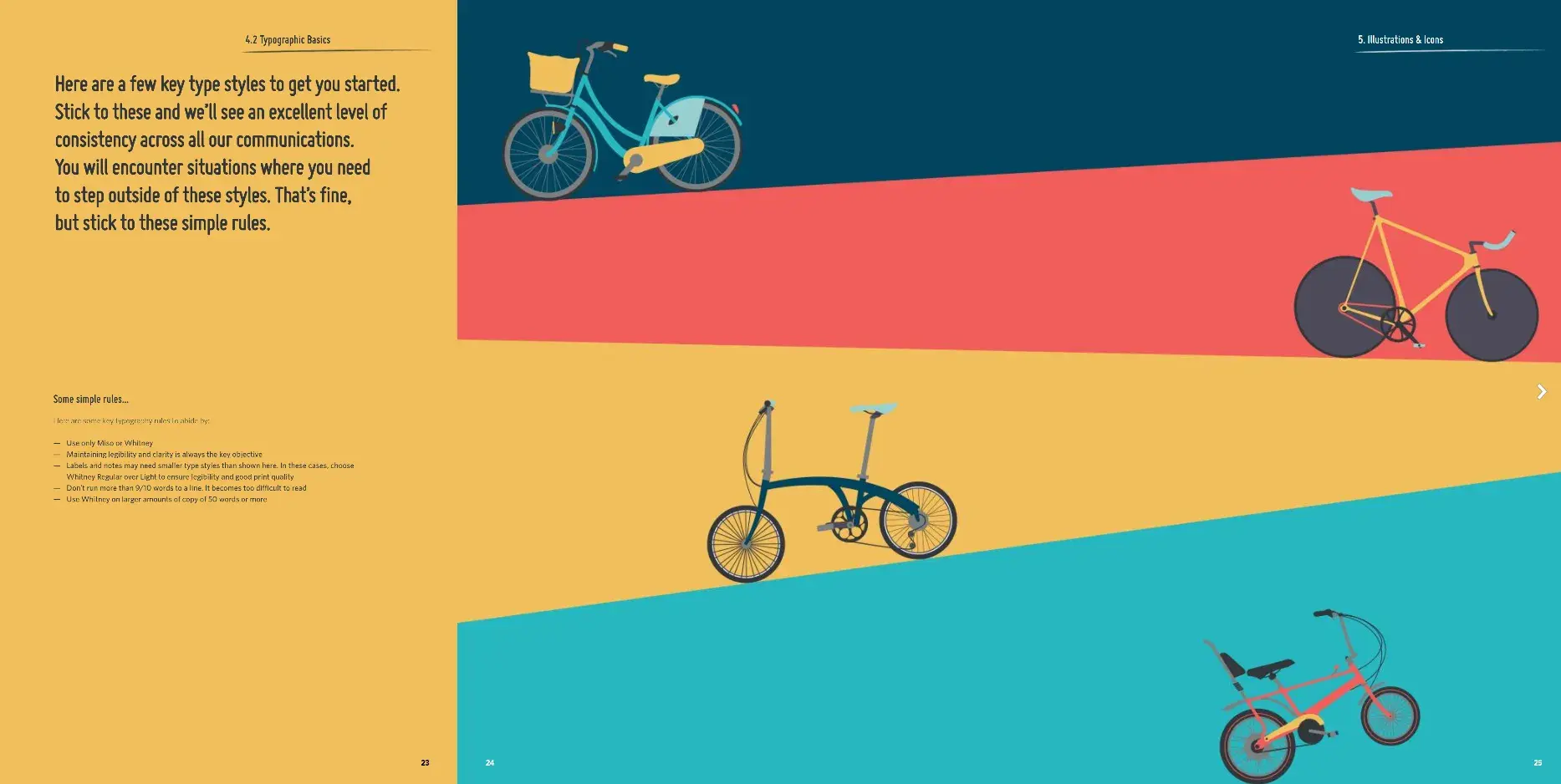brand style guide examples: love to ride type styles