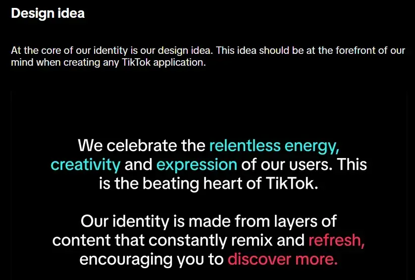 brand style guide examples: tiktok