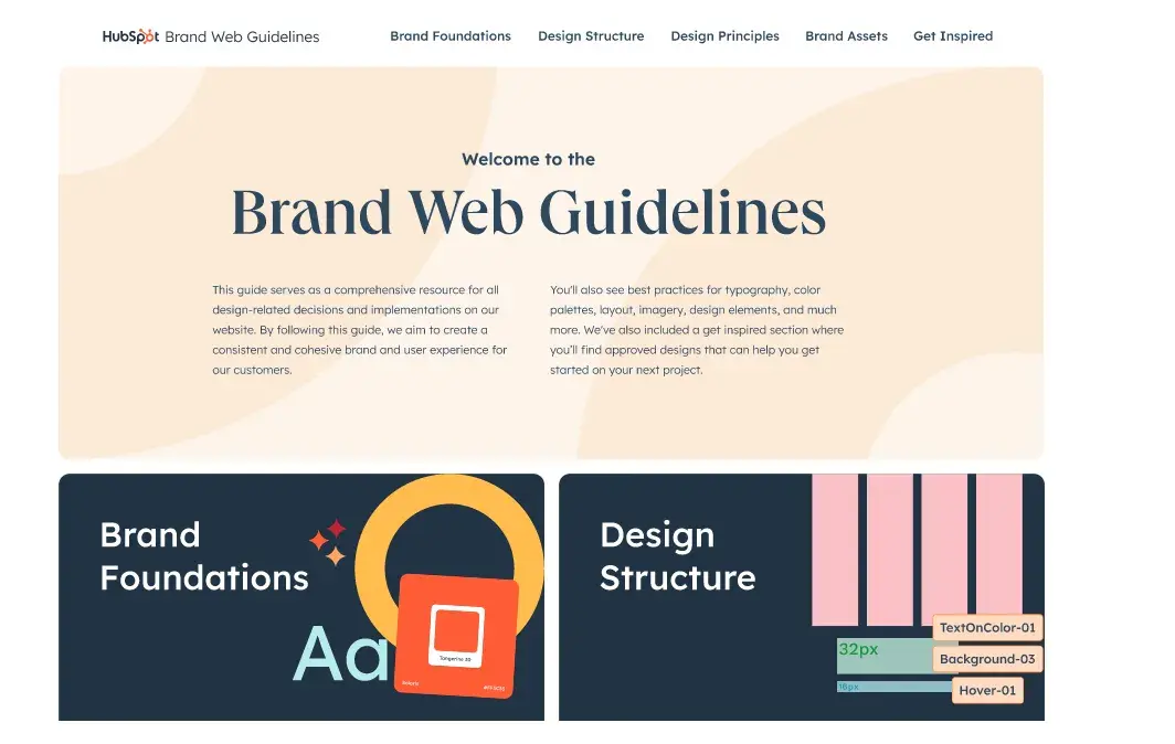 hubspot brand web guidelines