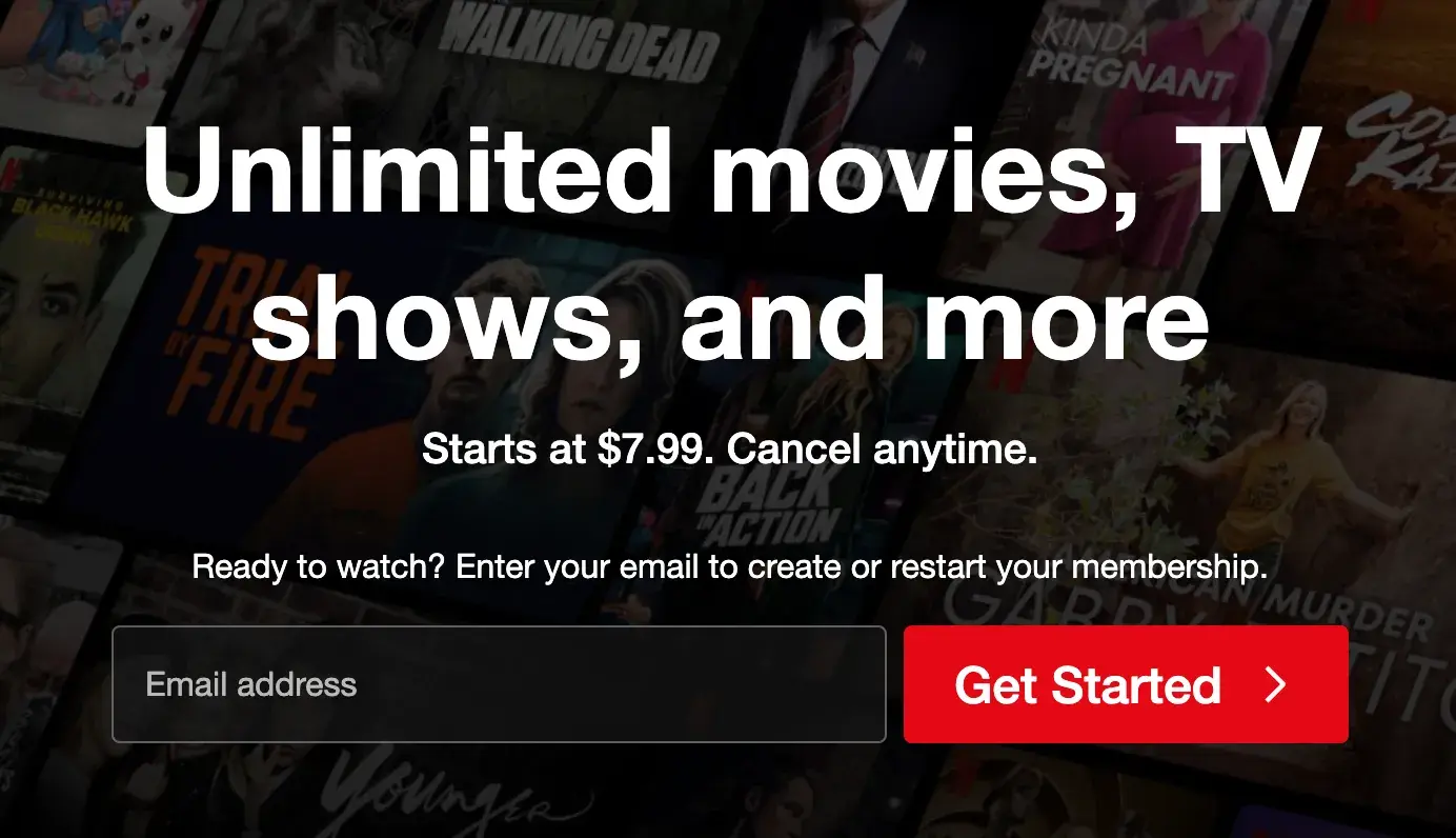 netflix cta example.