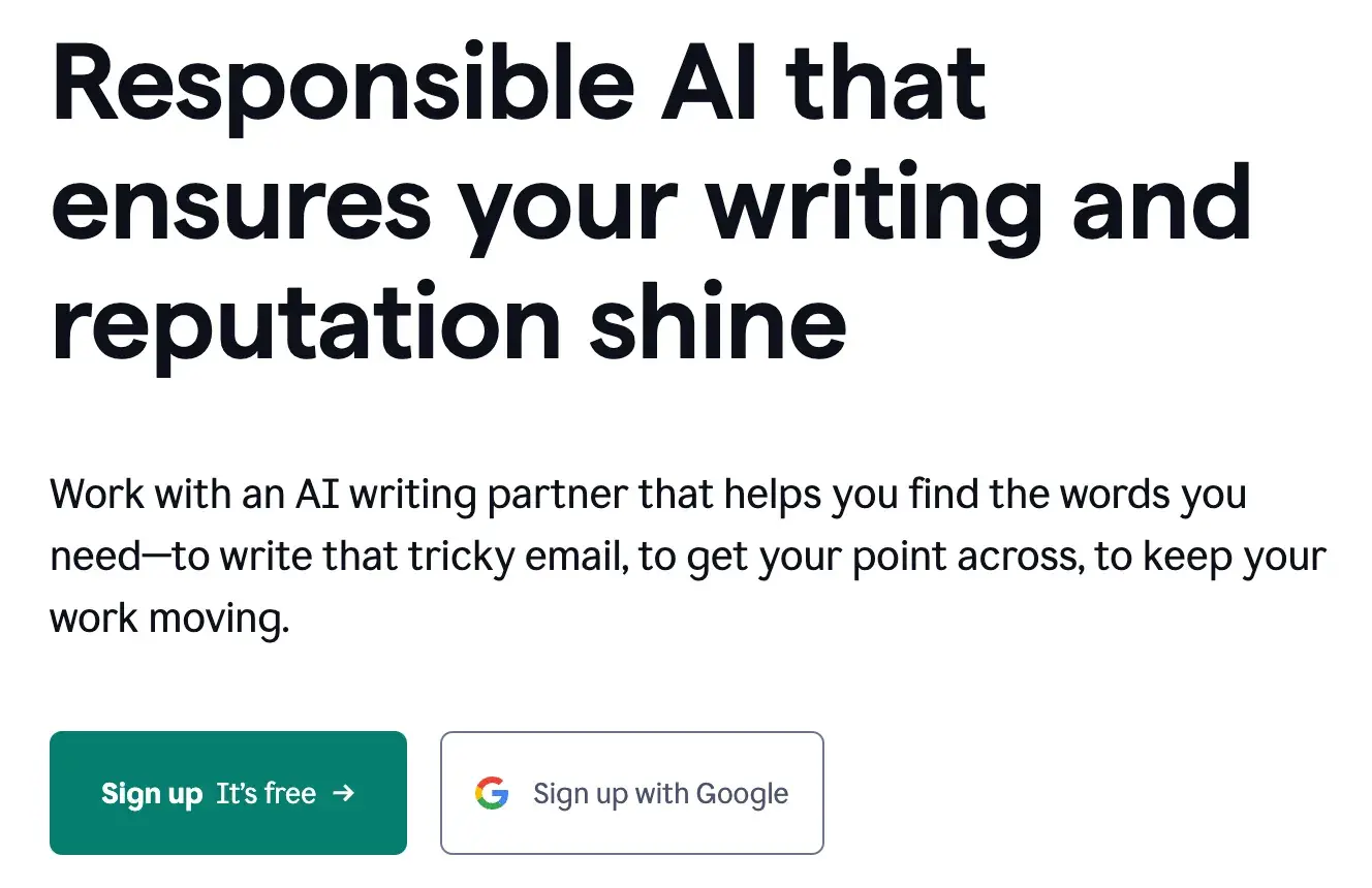 grammarly cta example.