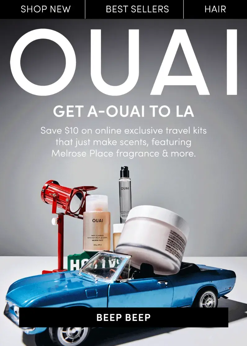 ouai email cta example.