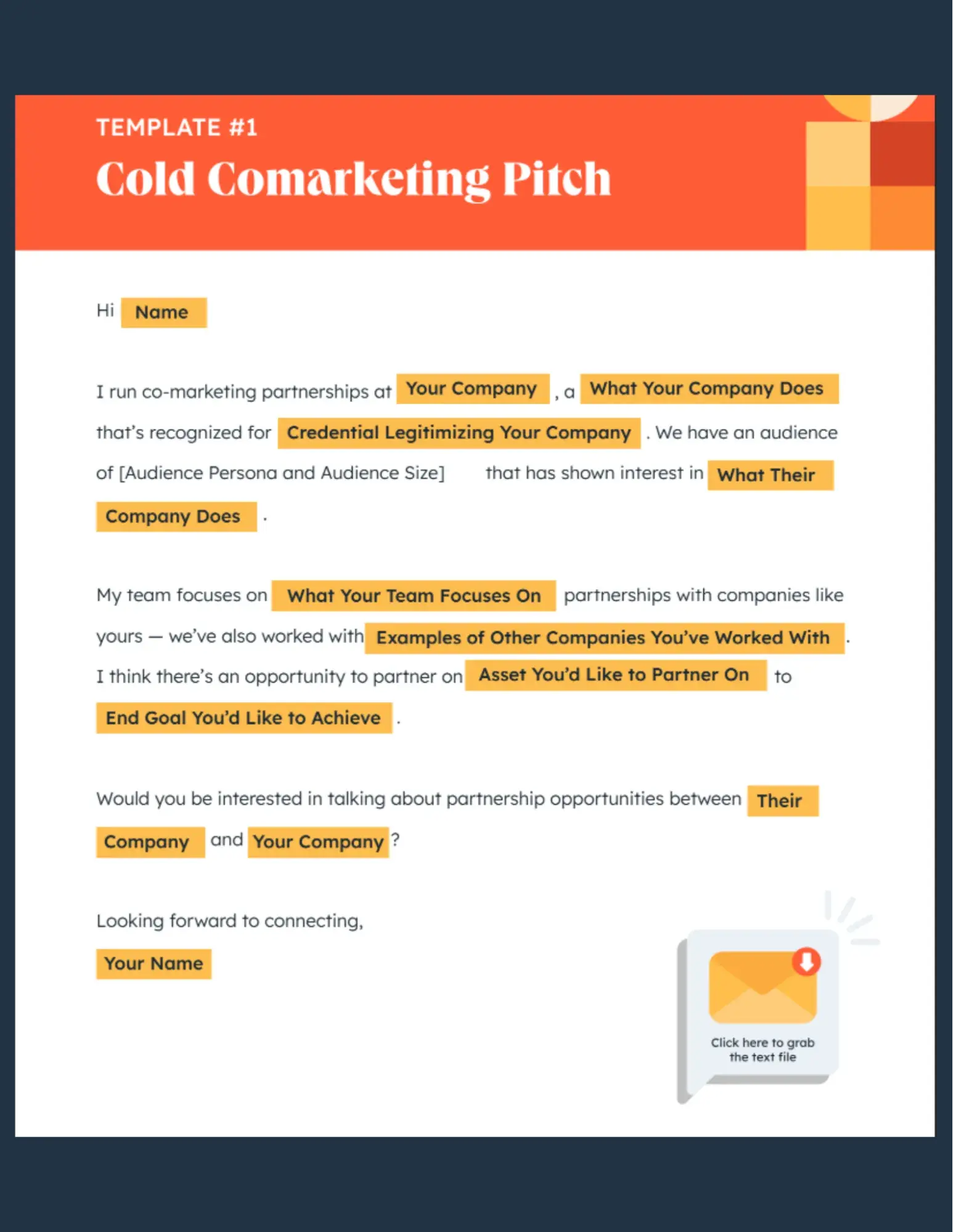 email templates for marketing and sales.