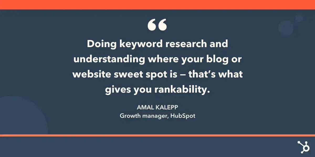 seo keyword research starts with understanding your sweet spot.