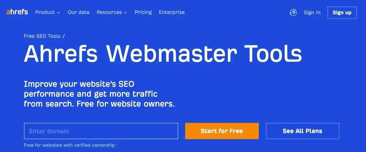 ahrefs webmaster tools is an seo research tool.