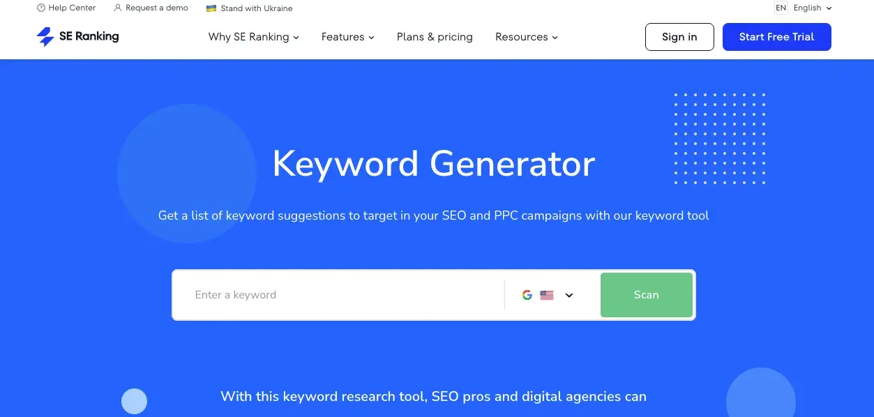 se ranking’s keyword generator tool is a top seo research option.