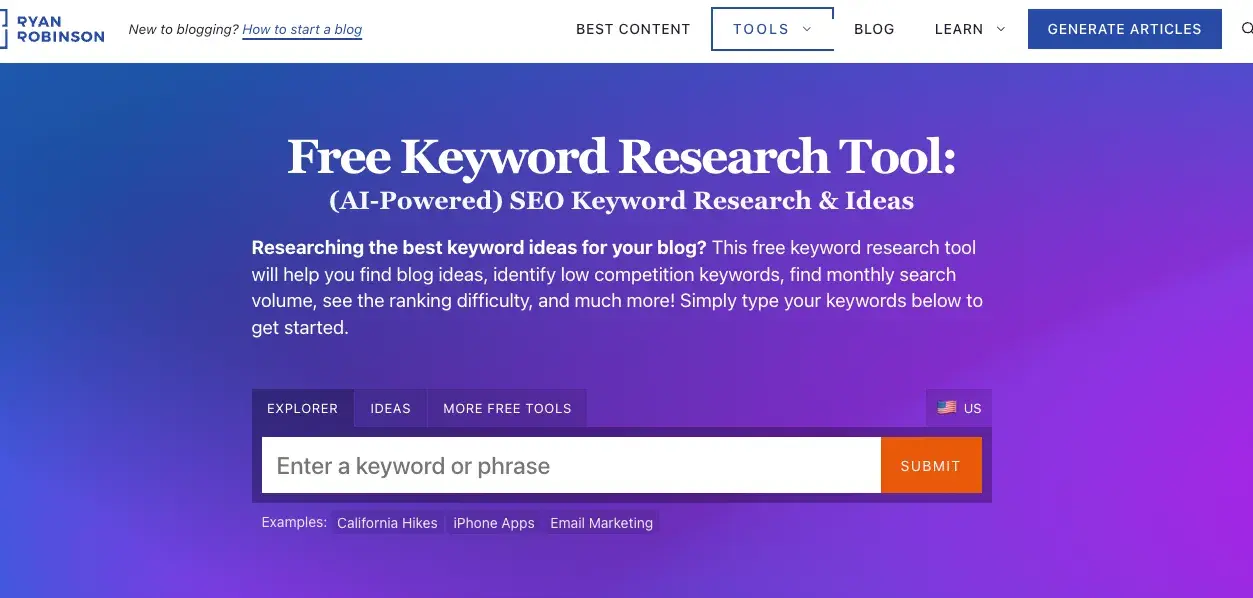 ryrob’s free keyword research tool is helpful.