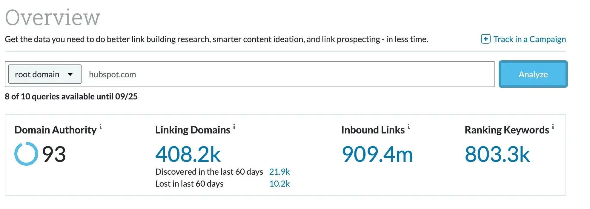 use a tool like moz to check your domain authority.