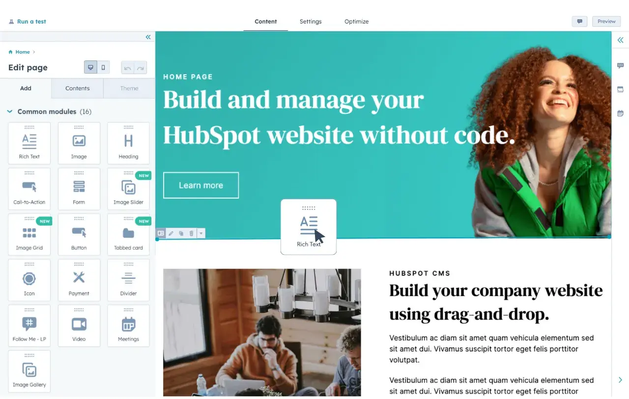 cms tool, hubspot