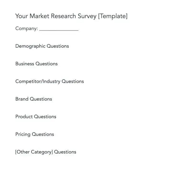 market research survey