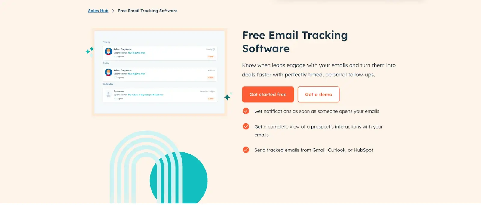 email tracking tool – hubspot sales