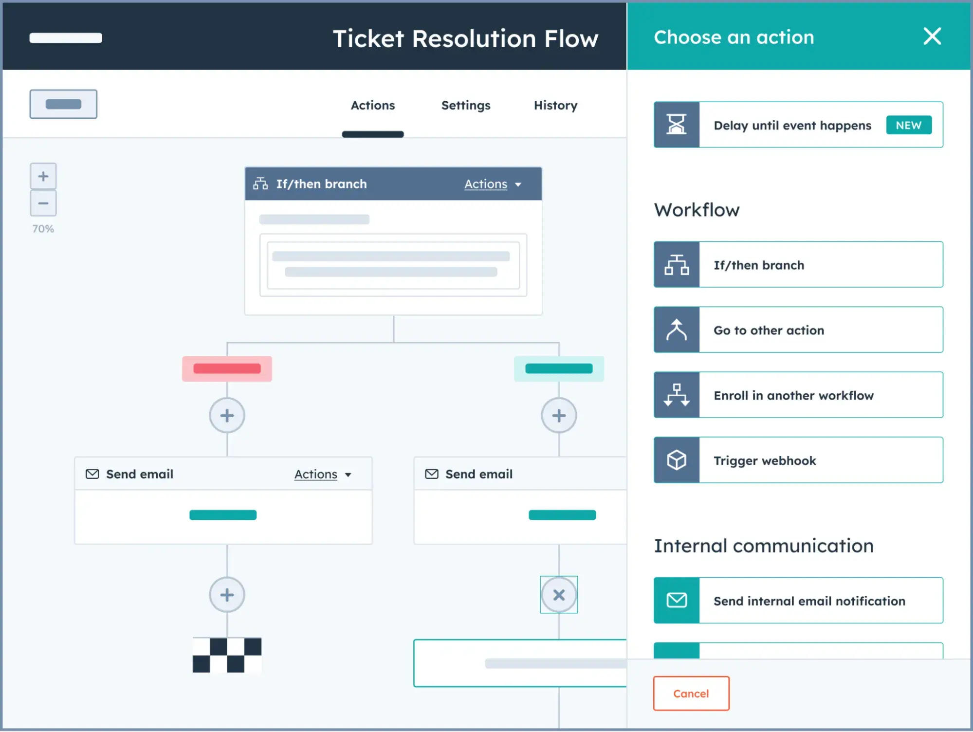 dashboard of hubspot’s service hub