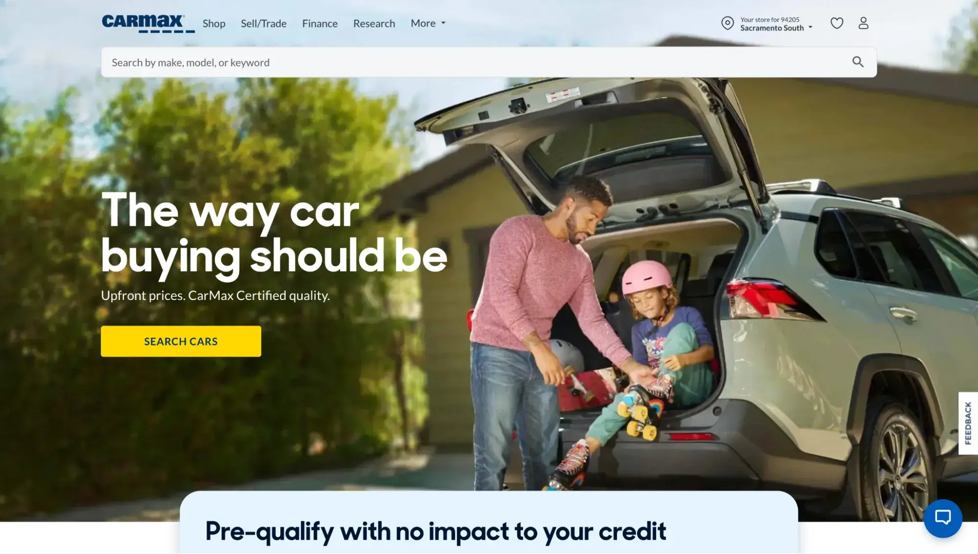 landing page examples: carmax