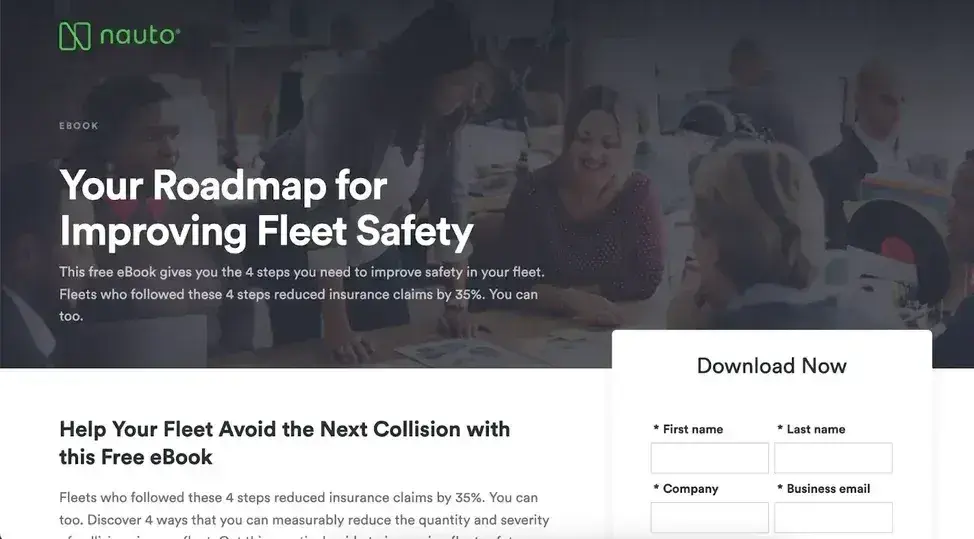 landing page examples: nauto
