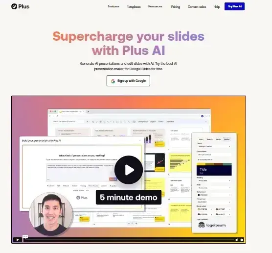 landing page examples: plus docs